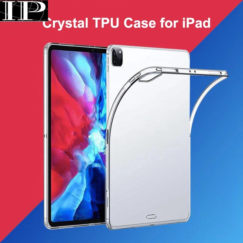 For iPad Pro12.9 2022 2021 2022 10 10.2 Air 6 5 4 3 2 1 Mini 9.7 10.5 Case TPU Silicon Clear Slim Sohckproof Shell Cover Fundas