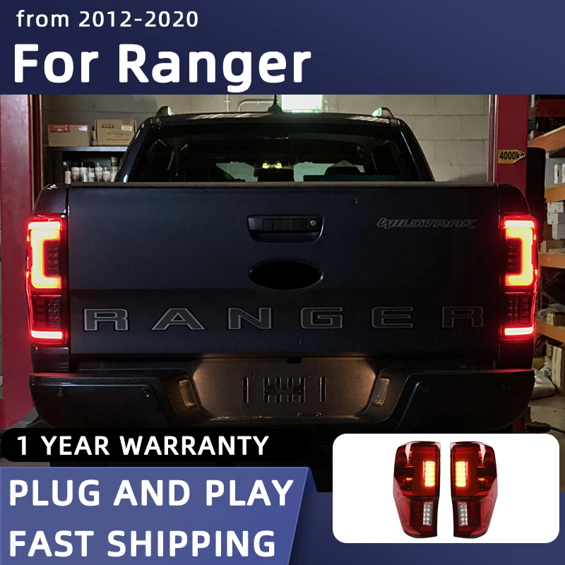 Car Styling Taillights for Ford Ranger LED Tail Light 2012-2018 Ranger T8 Tail Lamp DRL Rear Turn Signal Automotive Accessories