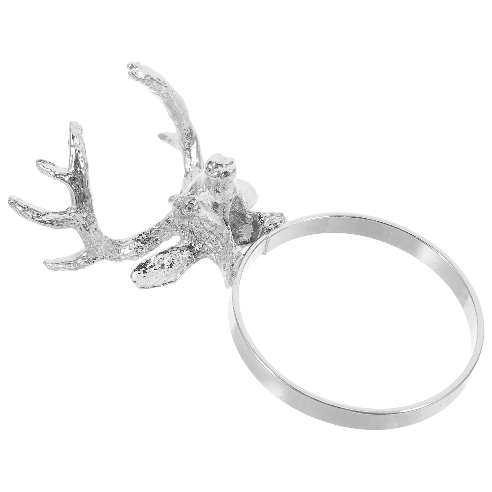 

1pcs Deer Head Napkin Rings Christmas Elk Serviette Autumn Buckles Table Holder Home Decor Festive Seasonal Accessories
