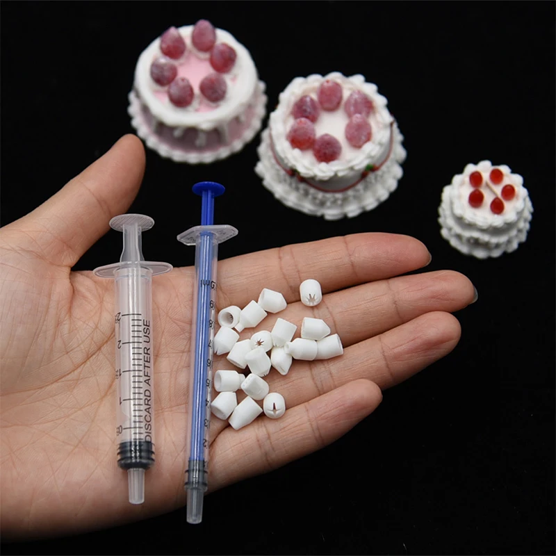 1pc Mini Nozzle For Pottery Clay Dessert Food Toy Milk Cream Clay Miniature Cake Dessert Pipping Tip Clay Tools DIY Cake Tool