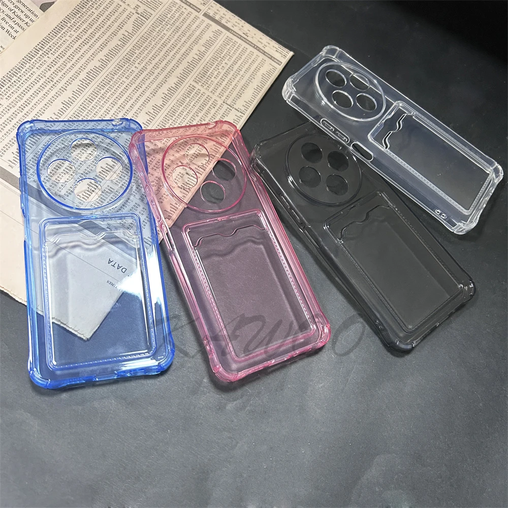 Redmi 14C A3 กรณีโปร่งใสช่องใส่การ์ดกระเป๋าสตางค์ Slim Soft TPU Cover Cellur โทรศัพท์ Funda Capa Coque