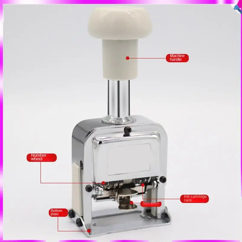 N96R 1 Juego de codificador automático, máquina de números de 4 dígitos, fecha de producción, codificador Manual, máquina avanzada de numeración, color blanco