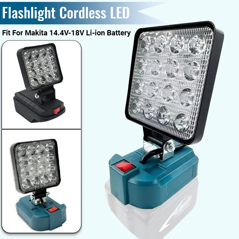 

Универсальный светодиодный рабочий фонарь, USB-порт для зарядки для литиевых батарей 14,4-20 В, складной дизайн, осветительный инструмент из АБС-пластика