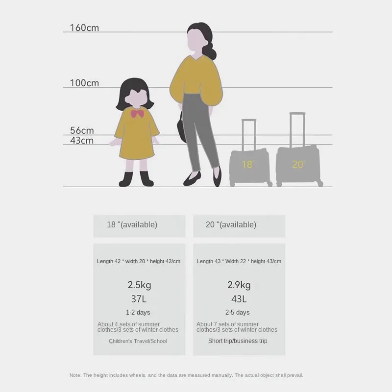 Maleta de equitación ultraligera para niños, portaequipajes para niños, Mini estuche con carrito de 18/20 pulgadas, Maleta de cabina de mano