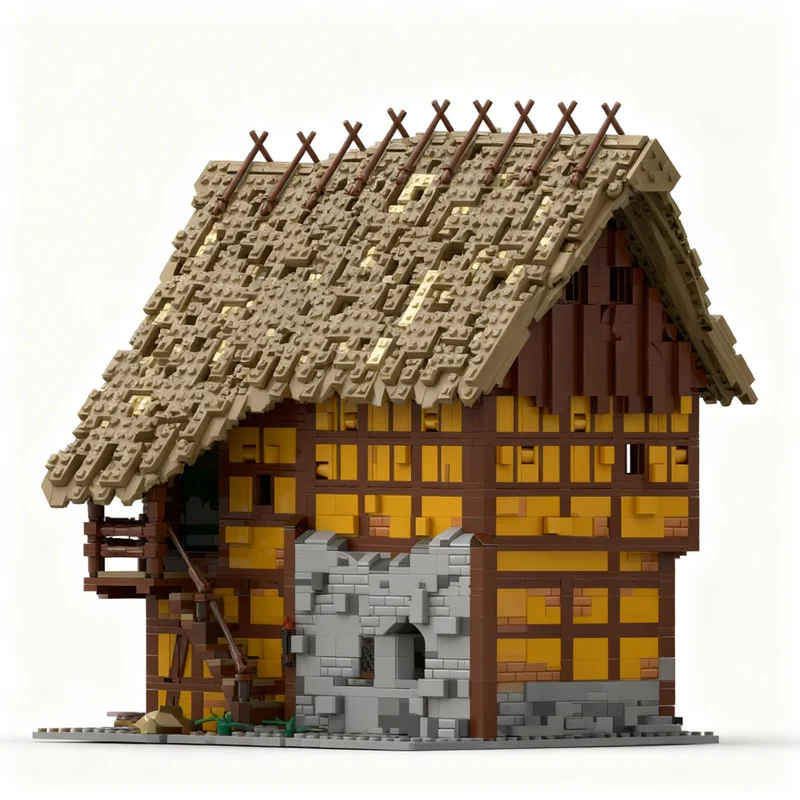 

4886PCS MOC Street View Mittelalterliche Brauerei Taylorsgreen Medieval Brewery Model Brickss Architecture DIY Assembly Gift Set