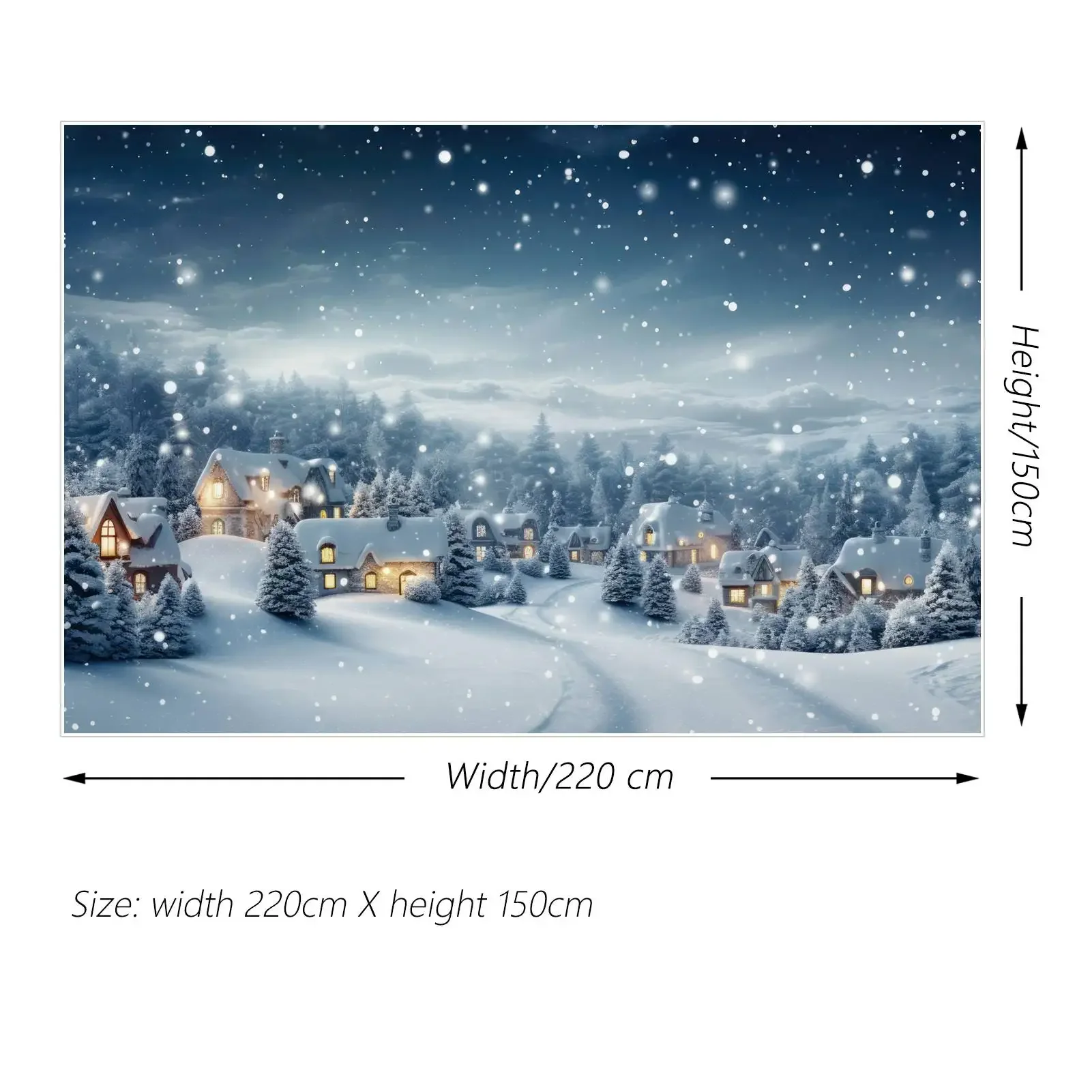 MOON.QG-fondo personalizado para niños, Decoración de cumpleaños, vacaciones, fotomatón, copo de nieve, nieve, invierno, hogar Rural