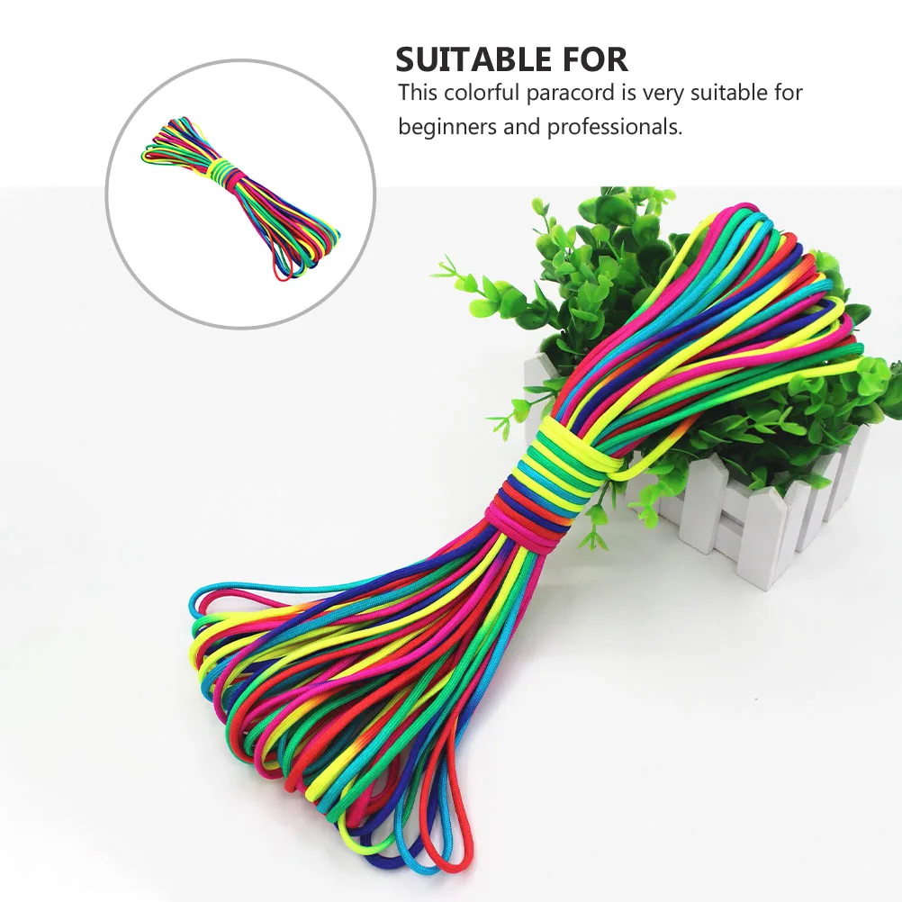 

Colorful Parachute Foot Camping Rope Nylon Hiking Clothesline Survival Travel