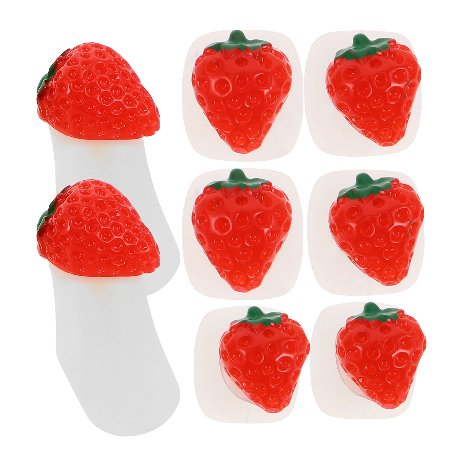 

8pcs Nail Toe Separator Manicure Silicone Foot Dividers Strawberry Tools Care Pedicure Separators Reusable Washable Spacers For