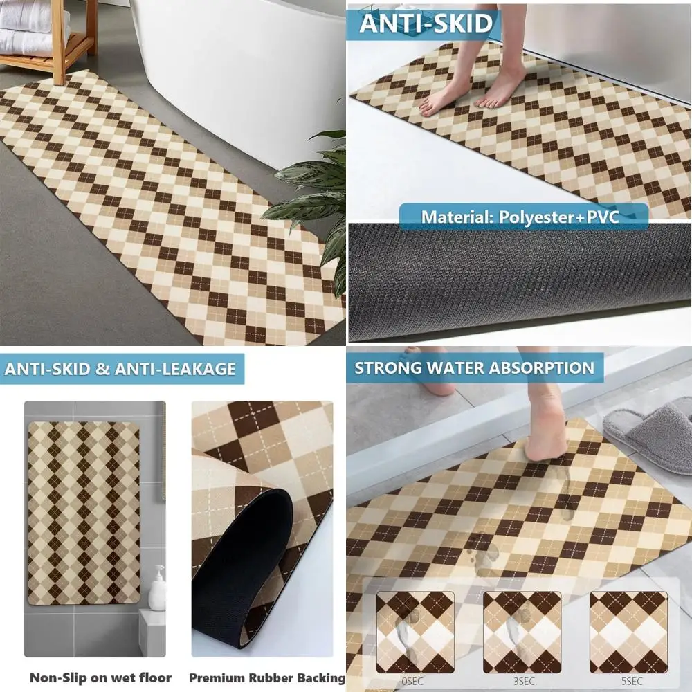 

резиновые нескользящие впитывающие тонкие коврики для ванной по индивидуальному заказу — быстросохнущие, приятные для двери, моющиеся коврики