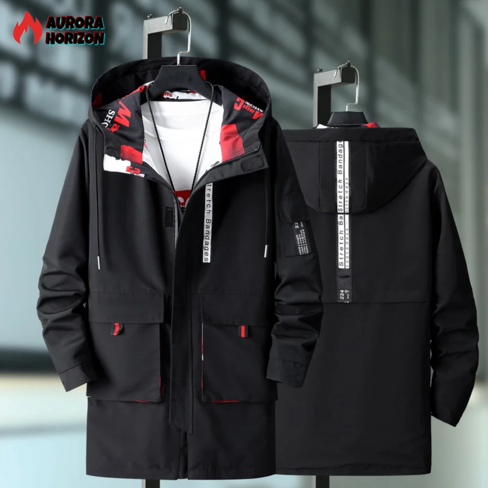 ZOZOWANG-chaqueta con capucha para hombre, parka gruesa informal, abrigo cálido a prueba de viento, color negro, 10XL talla grande, Invierno