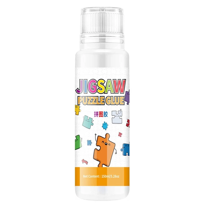 Jigsaw Puzzle Glue, Jigsaw Glue With Sponge Head, Non-Toxic And Quick Dry Puzzle Sealer Durable Easy To Use