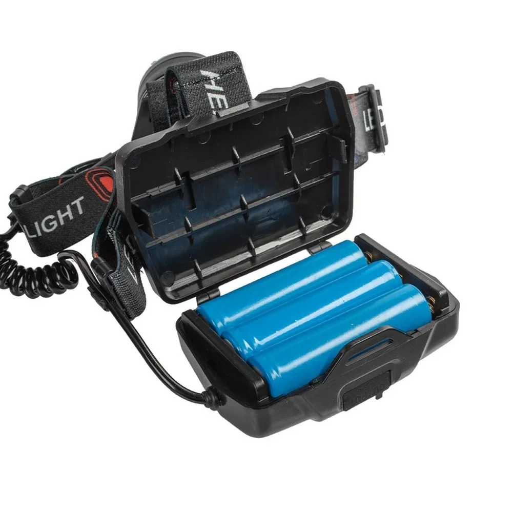 Rechargeable XHP70 LED Headlamp Zoomable Spotlight Floodlight 5 Lighting Modes for Hiking Camping Night Photography