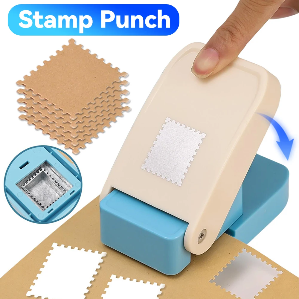 Ware Rectangle Craft Stamp Punch Handmade Various Paper Punch Rectangular Postage Stamp Punch  for Crafting Scrapbooking Cards