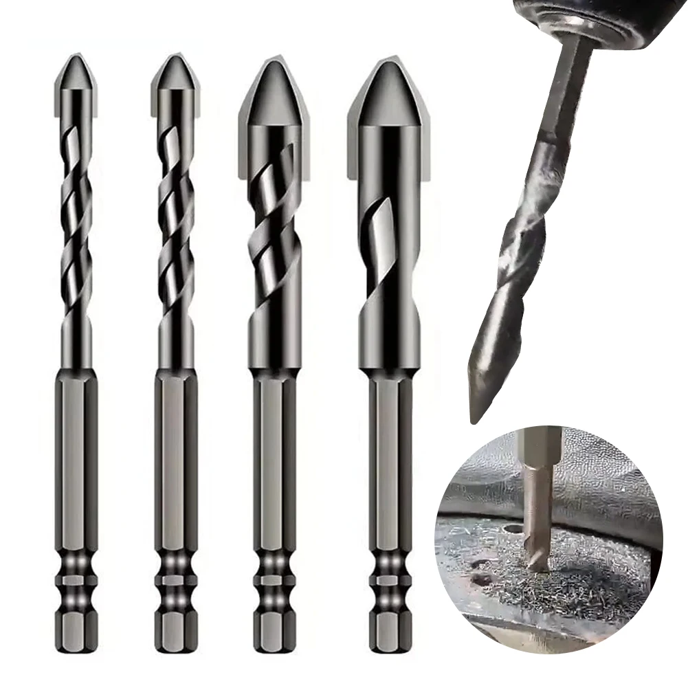 

3/4 Pcs High-Strength Eccentric Twist Drill Bit Multifunction Drill Bit Sets Metal Twist Drill Bits for Wood Glass Tile Plastic