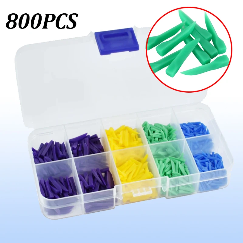 800 Pcs Dental Wedges Plastic Matrix Adaptive Interdental Teeth Diastema Gap Disposable