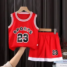 2025 Summer baby BOY girl Basketball teens ball Clothes T-Shirt camisole top and bottom Short pants child tracksuits 12 8 9 year