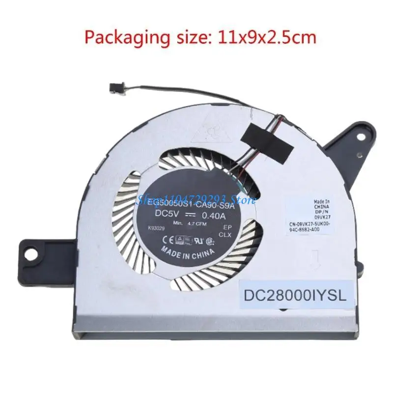 Y2GD Replacement Laptop Cooling Fan 5V 0.4A 4wires Radiator for Dell 5580