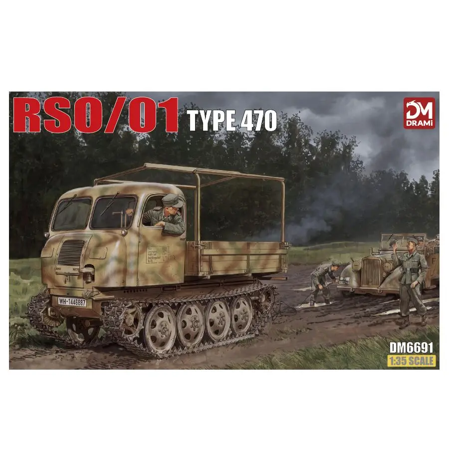 DM6691 DRAMI 1/35 RSO/01 Type 470 Track Tracked Towing Vehicle Assembly Model Kit