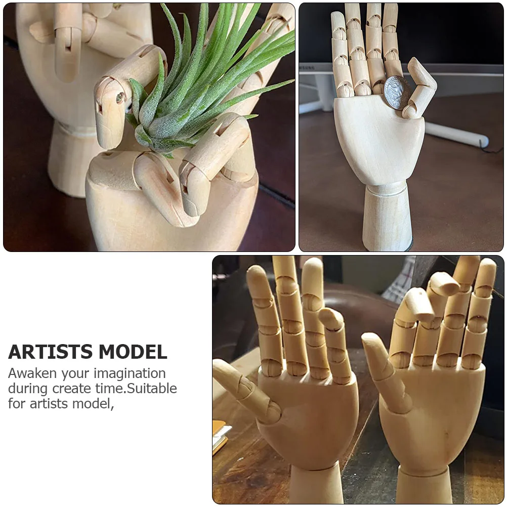 

Left Wooden Hand Simulation Model with Joint Jointed Mannequin Puppet