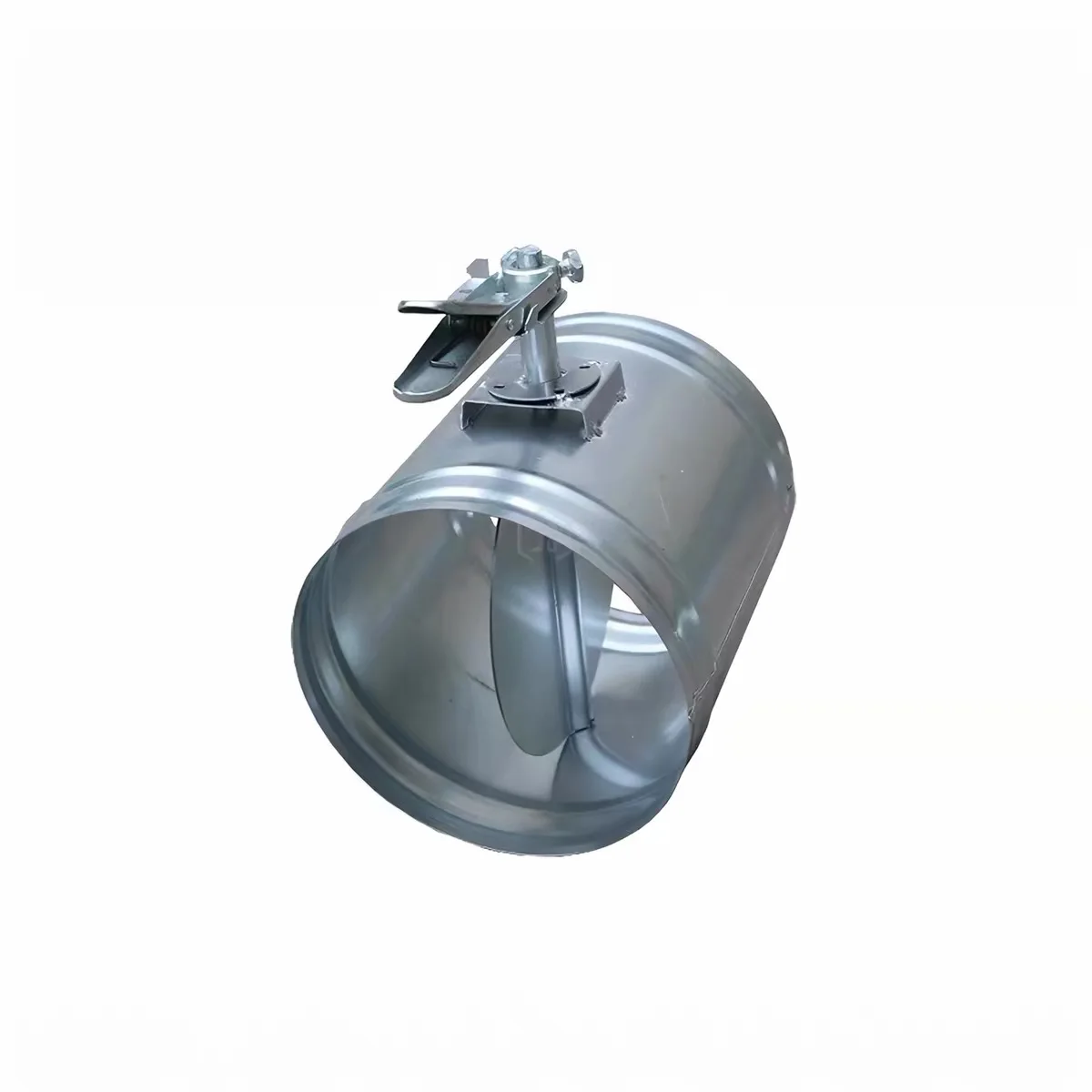 صمام لولبي 100mm 120mm 150mm 200mm Galvanized Iron Sheet Duct Damper Manual Air Volume Control Valve butterfly Valves for Spiral Duct الهواء المضغوط — تفصيل 2