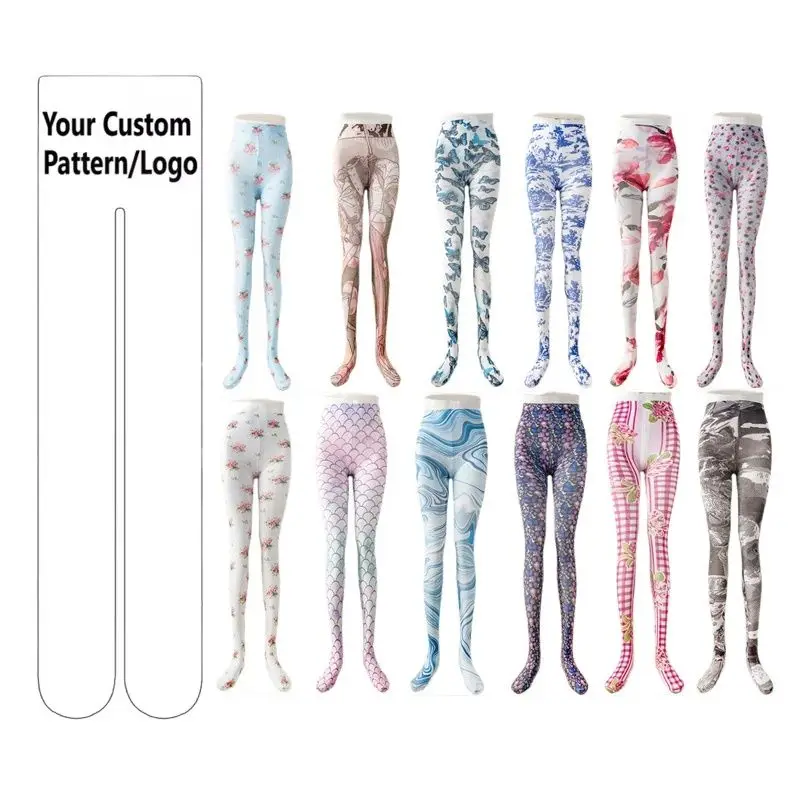 Free Design mockup Custom Sublimation Printing pantyhose tight Personalize DIY In Your Own Design