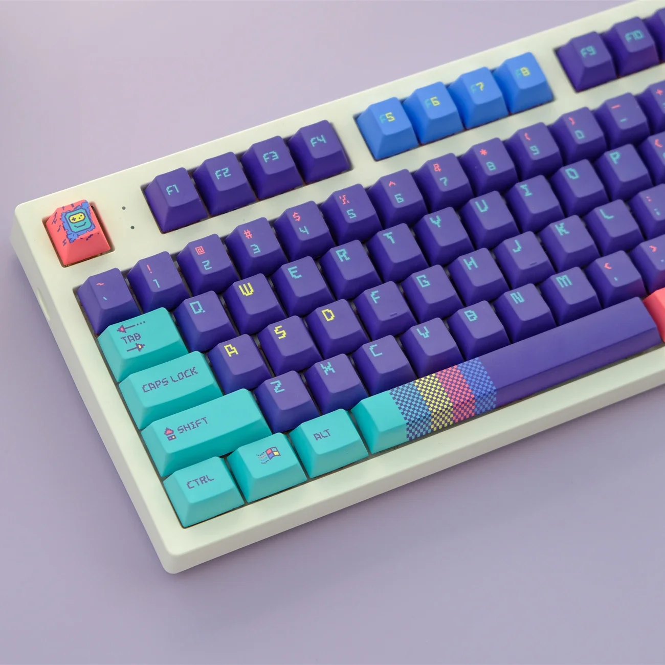 

KBCaps 129 клавиши назад в игру PBT Материал краска Сублимация Вишневый профиль колпачок для MX Переключатель GK75 GK96 клавиатура колпачок