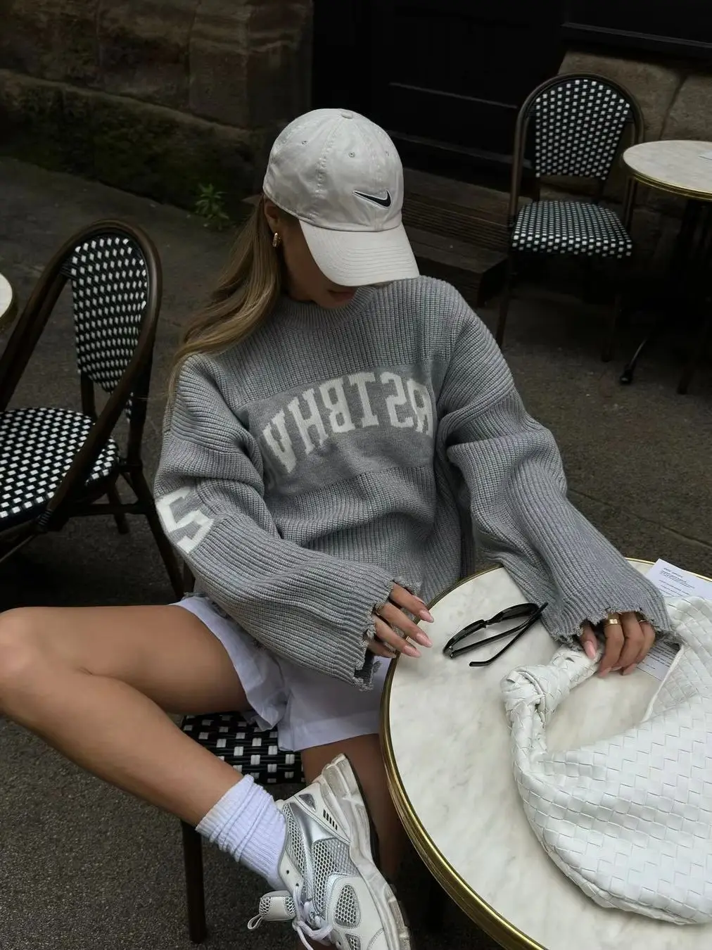 Jacquard-Strickpullover für Damen, Oversize Chic Langarm O-Ausschnitt Klassischer Sweater, Herbst Casual Damen Oberbekleidung