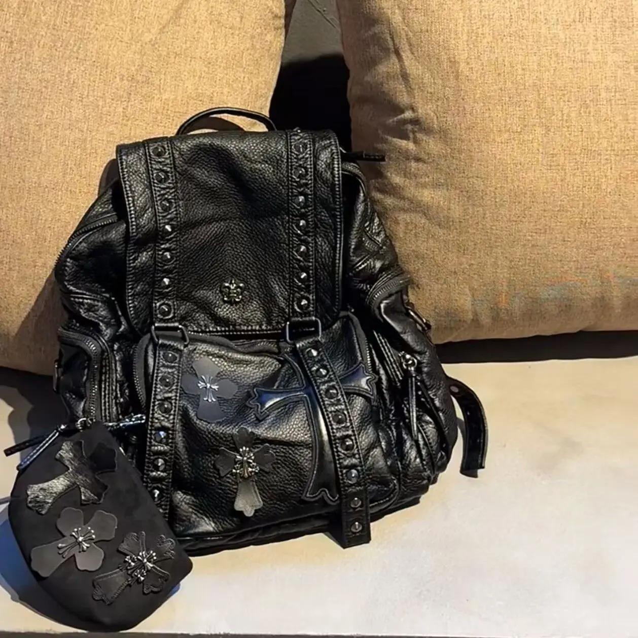 سبايس جيرل Y2k حقيبة الظهر ثقافة فرعية الشرير الظلام القوطية رصع حقيبة المدرسة لطلاب الجامعات Bolsos De Rafia Verano Mujer