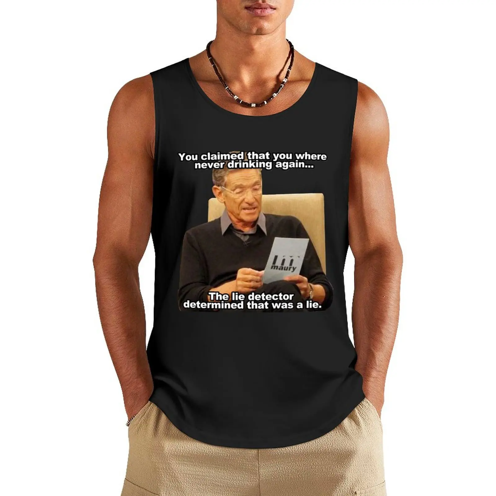 

Never Again Tank Top T-shirt men summer clothes men 2025 gym clothes men