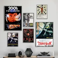 2001 A-A S-Space O-Odyssey Poster Sticky Posters Waterproof Paper Sticker Coffee House Bar Home Decor