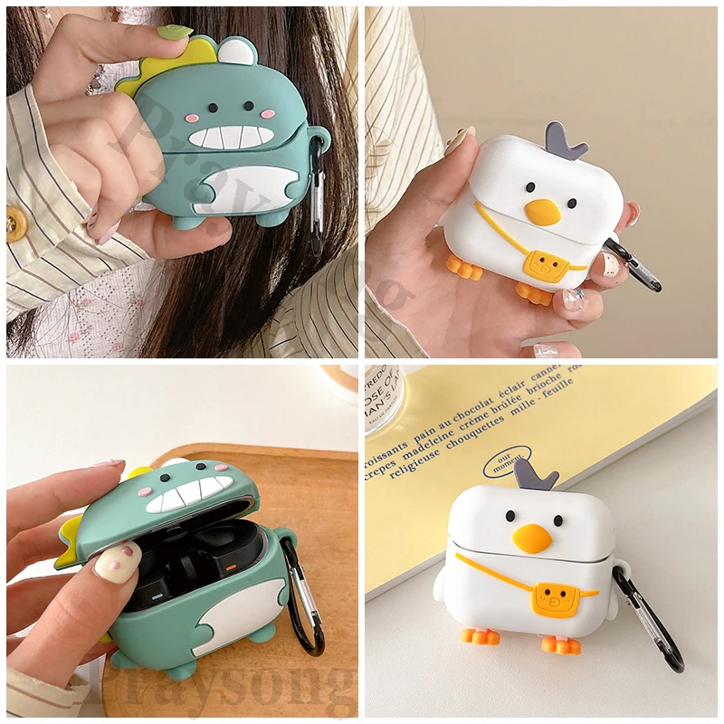 Cute Duck Galaxy Buds 3 Pro Case for Samsung Galaxy Buds 3 Cover for Samsung Buds3 Creative Cartoon EarBuds Charging Funda