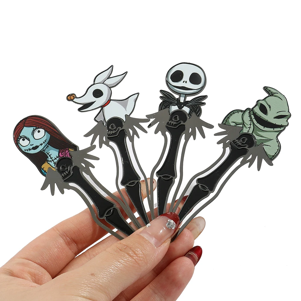 Halloween The Nightmare Before Christmas Bookmark Jack Sally Oogie Boogie Punk Bookmark Cartoon Anime Page Marker Stationery