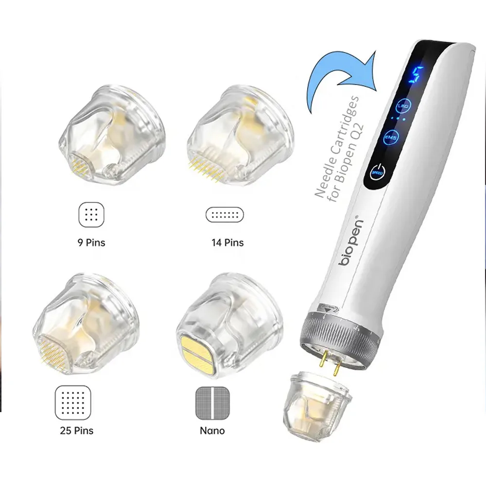 10 Stück Bio Pen Q2 Dr. Pen Q1S Einweg-EMS-Microneedling-Kartusche mit Titan-Nadeln 9/14/25/Nano Nadellänge 0,25 mm – Detail 2