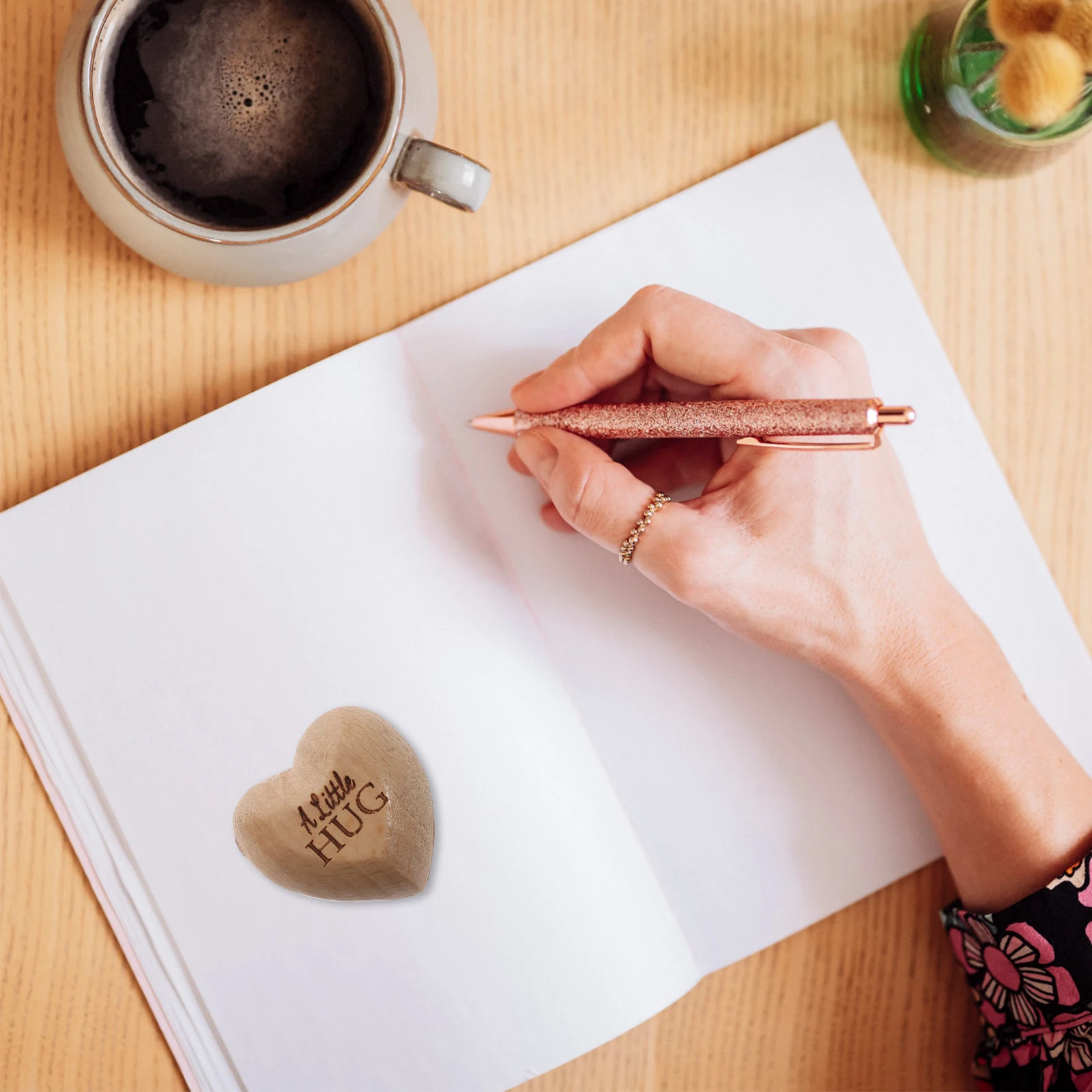 

Wooden Heart Decor Desktop Decoration Carved Love Sign for Home Office Bedroom Mantelpiece Centerpiece Unique Gift Idea