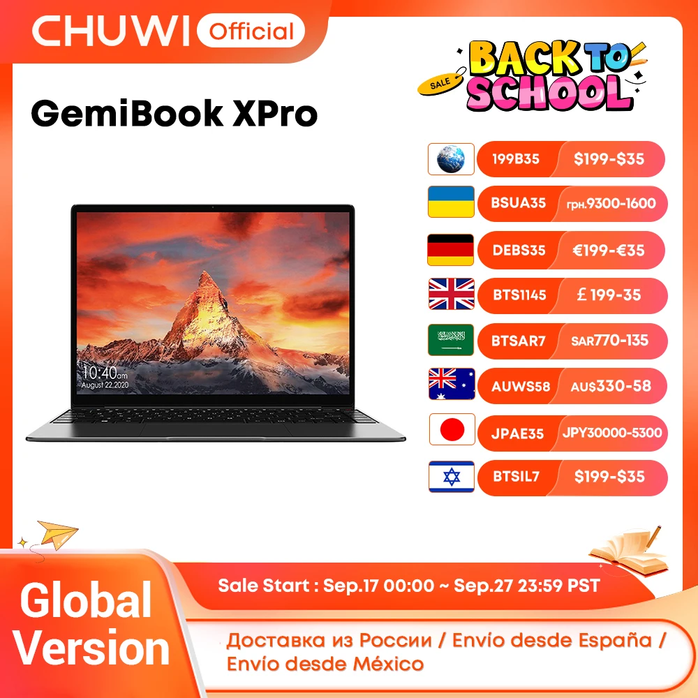 CHUWI GemiBook XPro 14inch UHD Screen Laptop 8GB/16GB RAM 256GB SSD Intel N150 / N100 Windows 11 Computer with Fan Notebook