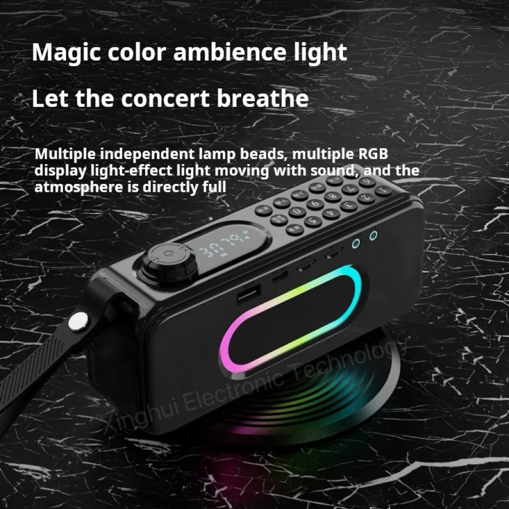 New Bluetooth Speaker, Outdoor Portable Radio, USB Flash Drive, Plug-in Speaker, Subwoofer, Music Player, Square Dance Speaker view 5