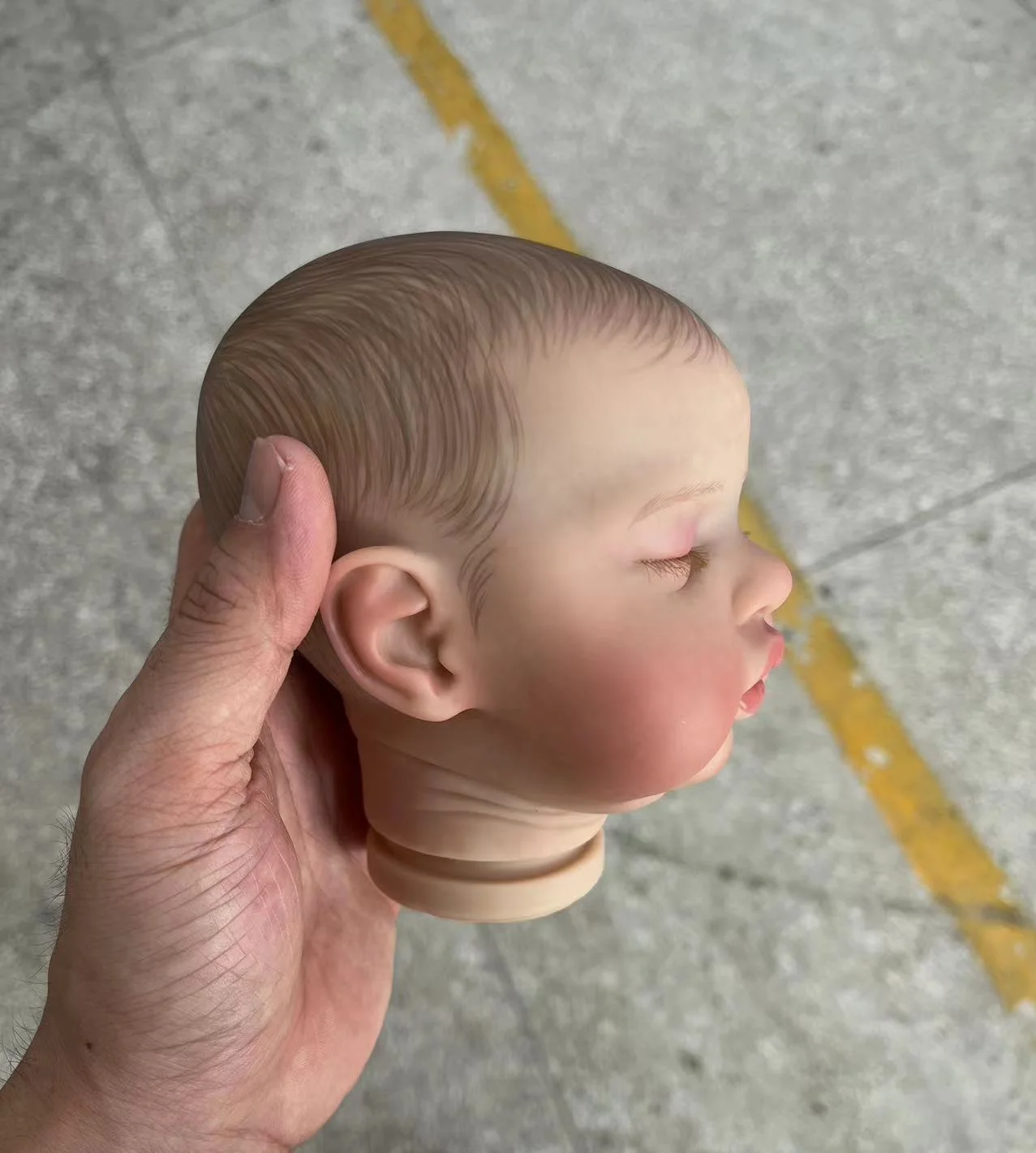 Npk boneca terminada de 19 polegadas, kits de pelúcia já pintados, boneca muito realista com muitos detalhes, veias, brinquedos dyi