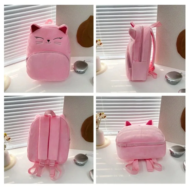 Plecak z kreskówkowym kotem z możliwością personalizacji imieniem dla dziewcząt, haftowany tekst, idealny do szkoły/podróży na zewnątrz, torba rekreacyjna i na powitanie w nowej szkole.