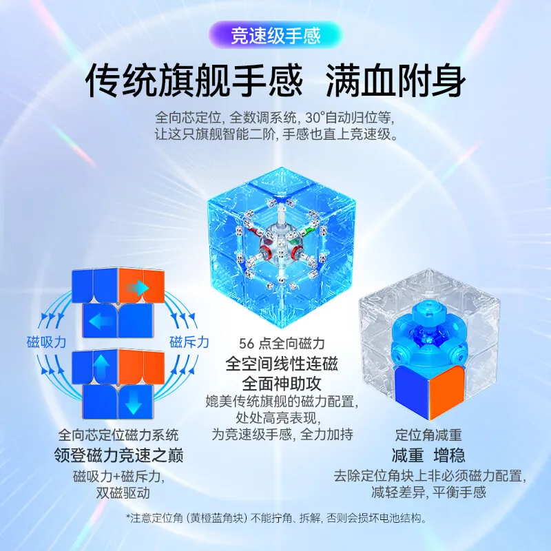 [JudyCube] 2025 NEW GAN 251 Ui 2x2 Smart Magnetic UV Magic Speed Cube Gan251 UI Stickerless Fidget Toys Cubo Magico Puzzle Gifts