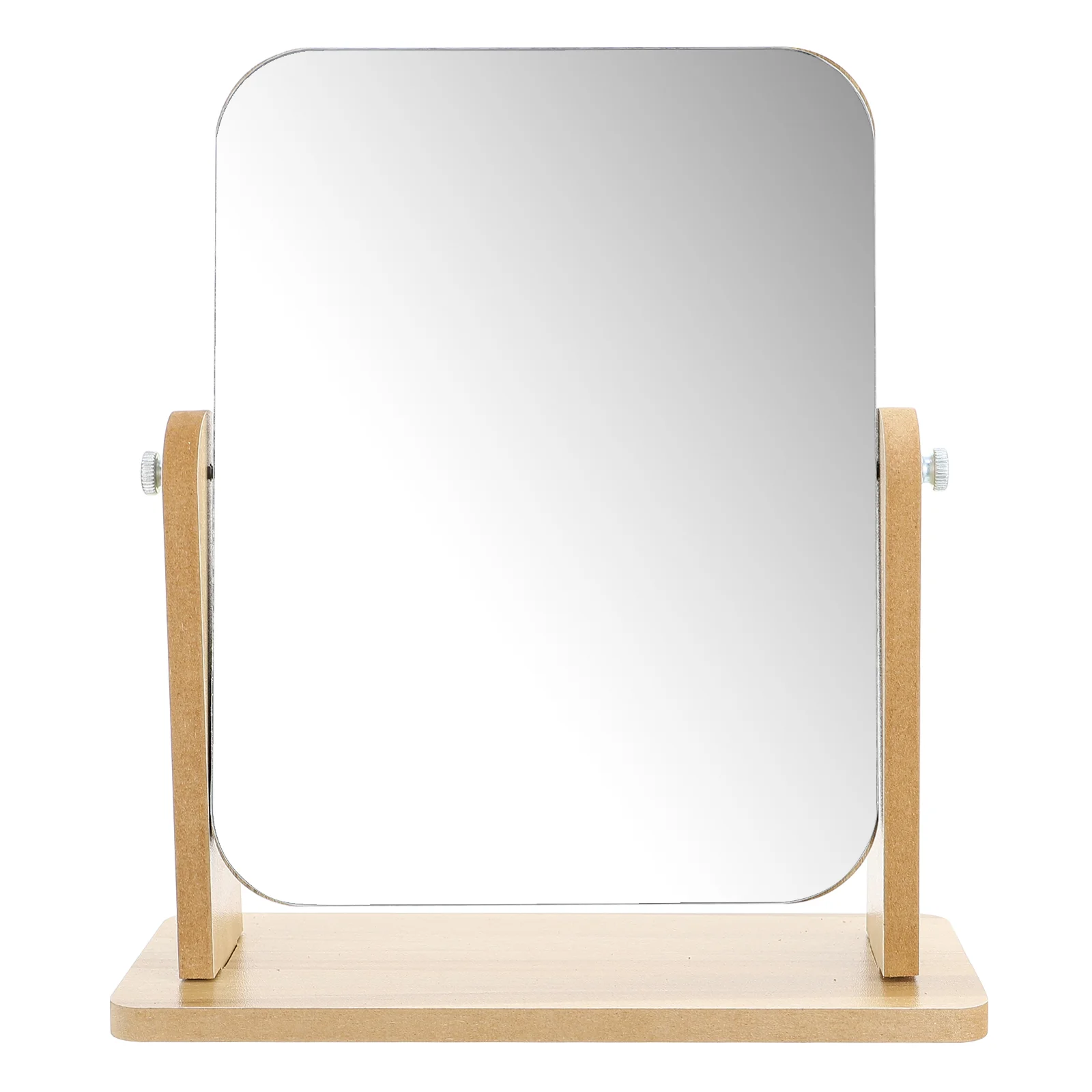 

Desktop Vanity Mirror Swivel Make up Girl Square Home Makeup Wood Glass Girls Women Travel Magnifying Mirrors