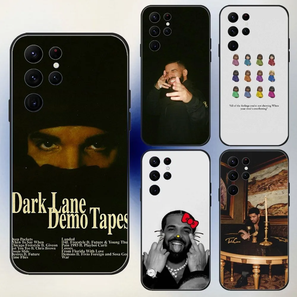 D-Drake Rapper For All The Dogs Phone Case For Samsung S24,23,22,30,21,10,9,Ultra,Plus,Lite,FE,5G Black Soft Case