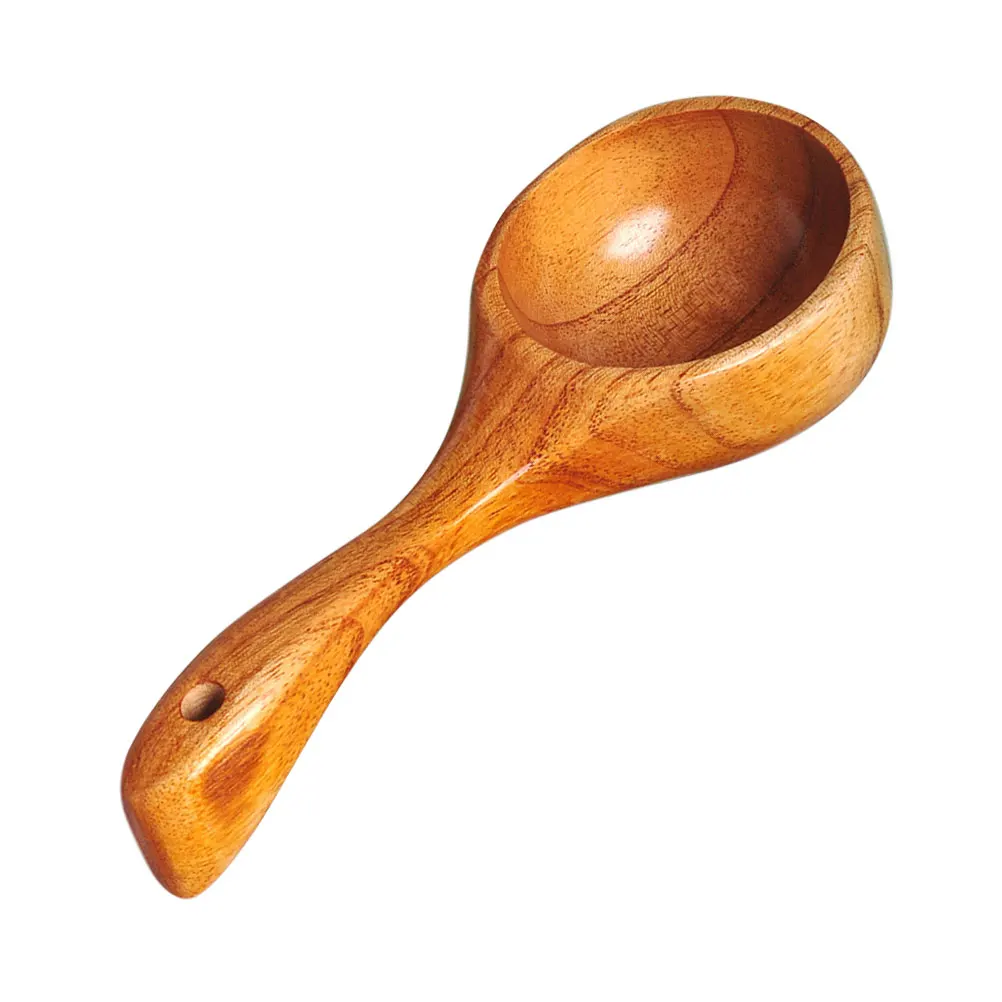 

Wooden Water Multipurpose Scoop Porridge Spoon Kitchen Supply Sauna Porridge Spoon Garden Smooth Long H