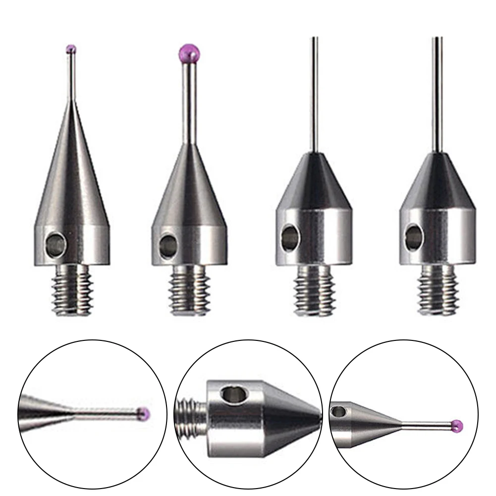 Embout de sonde CMM, aiguille à bijou rouge, tête de jauge pour stylet CMM, accessoires de Machine CNC pour Surfaces fines en carbure de silicium