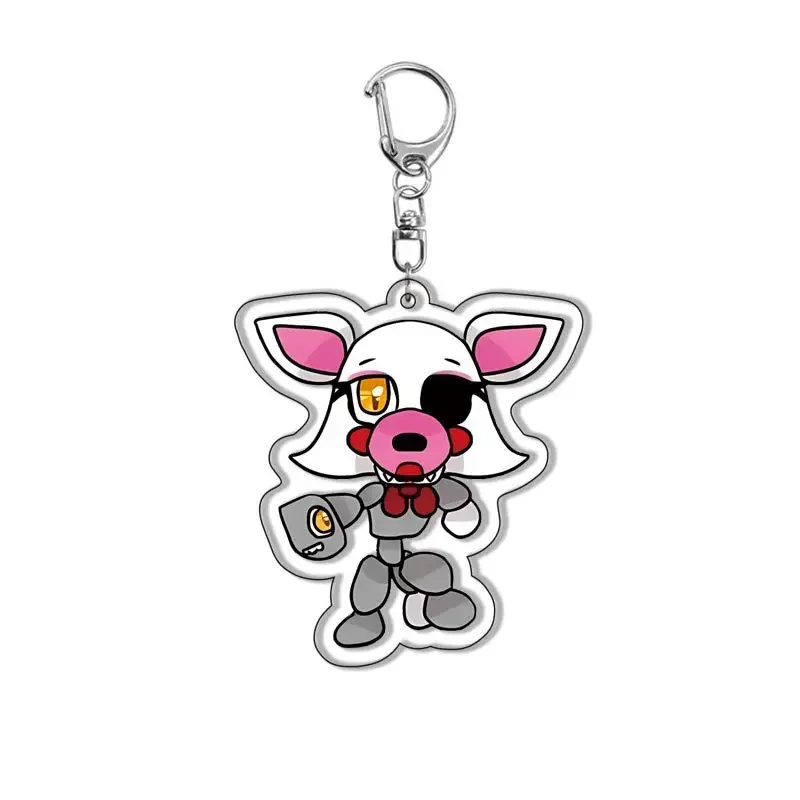 Anime FNAF Keychains Horror Game Figures Bonnie Foxy Chica Double Sided Cartoon Pendants Key Chains Collection Accessories Gifts