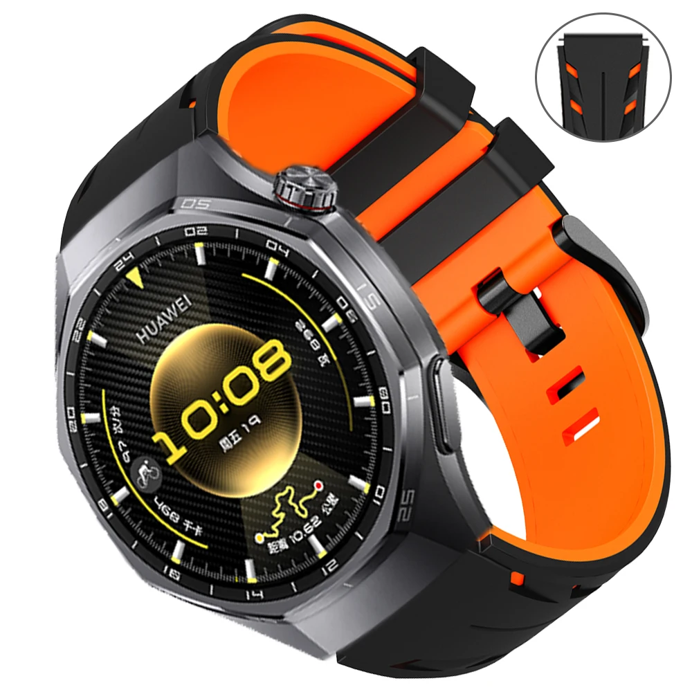 22mm Zweifarbiges Silikonarmband für HUAWEI WATCH GT 6 Pro GT 6 GT5 GT4 GT3 SE/WATCH 4 Pro 5 46mm Ersatz-Sportarmband für Garmin