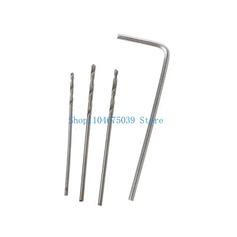 5asd DIY Micro Electric Aluminum Portable Handheld Drill Set Twist Drill Bits Rotated