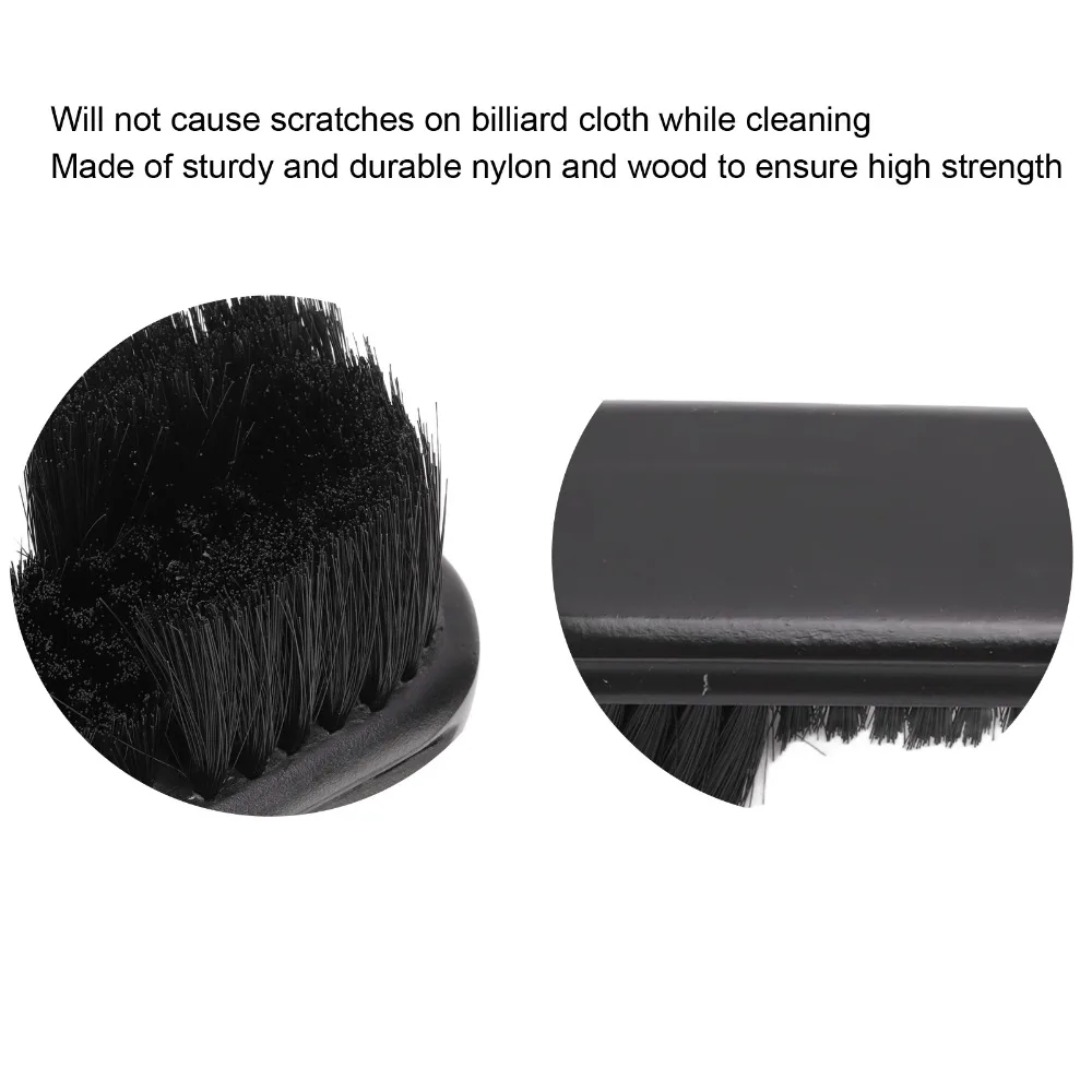 

Набор из 2 щеток для бильярдного стола с деревянными ручками, 9 и 8 дюймов, с черными нейлоновыми щетинками, для очистки бортиков