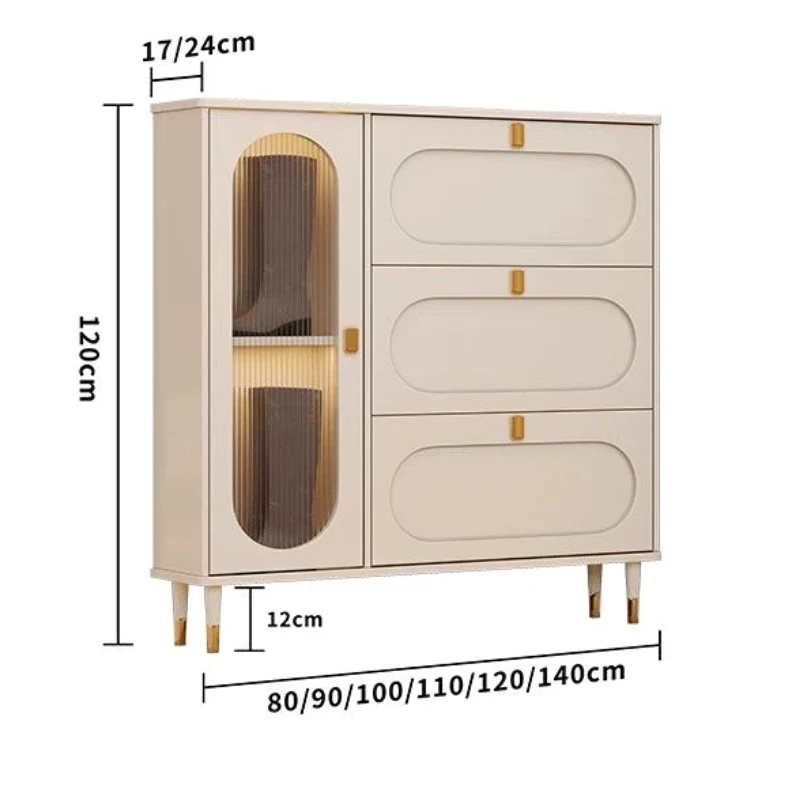 Small Glass Shoes Cabinets Metal Storage Secret Modern Shoes Cabinet White Corner Rangement Chaussures Living Room Furniture