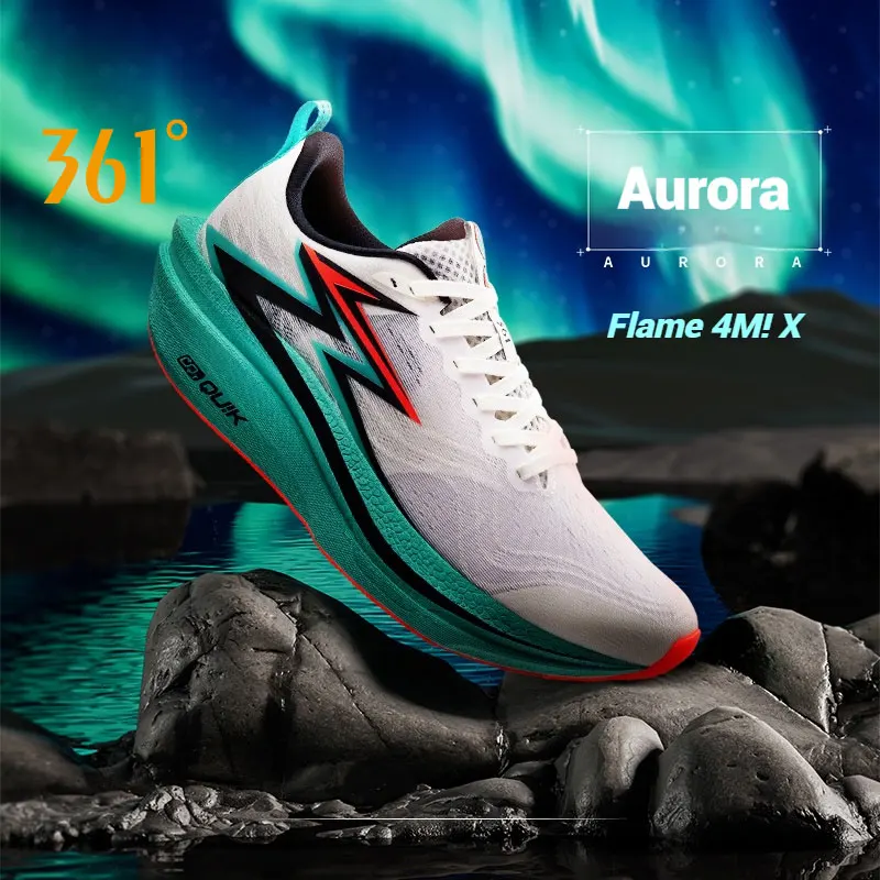 361 Degrees Flame 4.0 MIX Men Running Shoes Carbon Plate Racing Marathon Stable Rebound Wear-resistant Male Sneakers 672512204