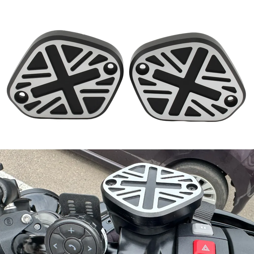 

For Triumph Rocket 3R Rocket 3GT 2020-2023 2024 Oil Cup Cover Brake Fluid Cap Front Brake Reservoir Master Cylinder Disc Cap